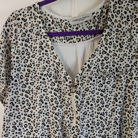 Tempted Hearts leopard print top - Picture 2 of 7